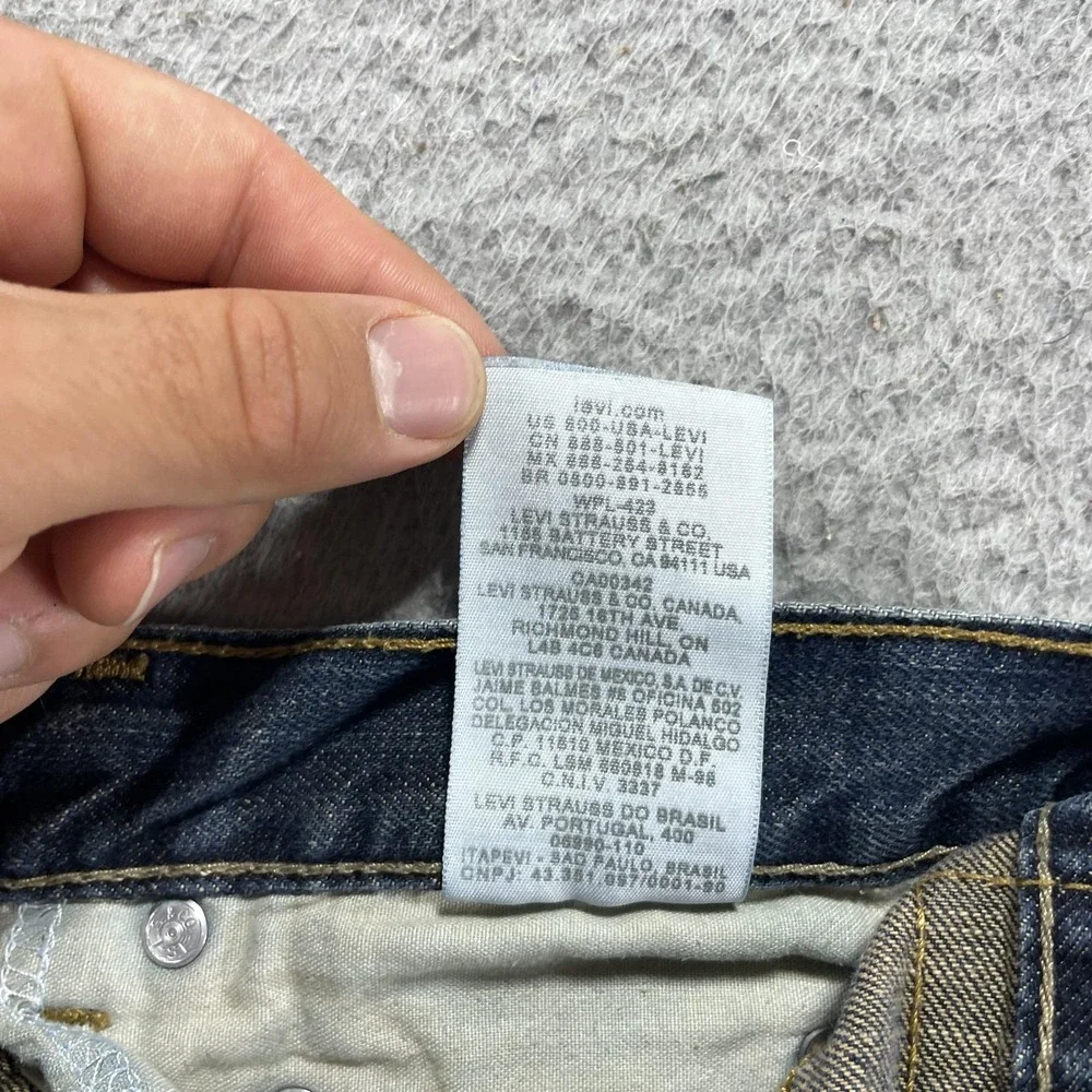 Levis 569 Loose Straight Jeans Mens 28x28 Blue Y2K Vintage Denim Mexico 2000s